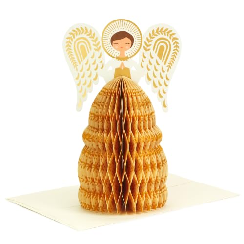 Hallmark Paper Wonder Christmas Pop Up Card with Envelope Honeycomb Angel - Holiday Greeting Card