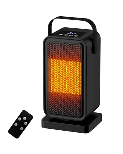 Portable Electric Space Heater with Timer and Overheat Protection
