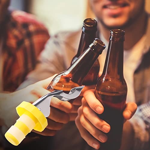Reusable Wine Stoppers Set - Silicone Vacuum Bottle Seals for Most Wine Bottles