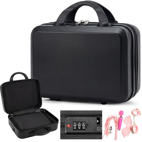 Lockable Storage Box with Combination Lock, Discreet Travel Organizer Case