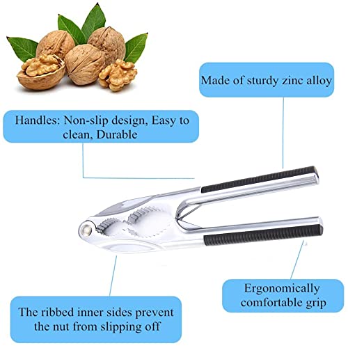LEFJUBAW Black Nut Crackers – Handheld Walnut Pecan Nut Cracker Tool