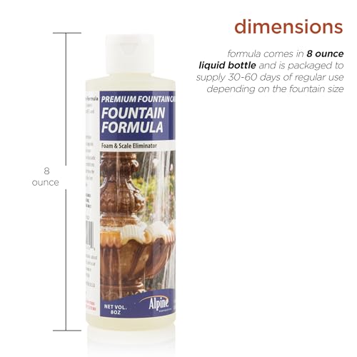 Water Fountain Cleaner & Scale Eliminator, 8 oz Indoor & Outdoor Liquid