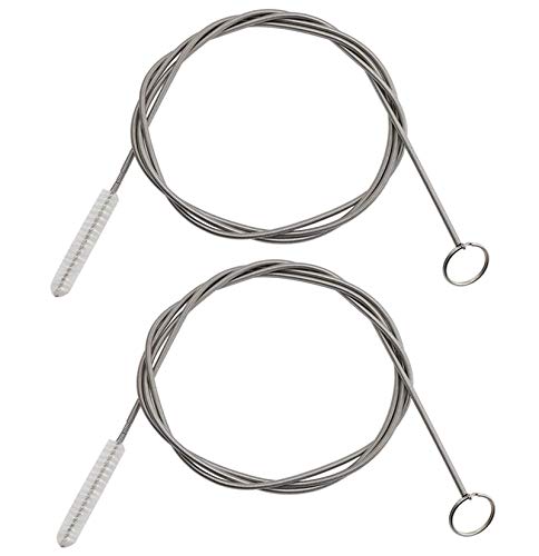 60-Inch Flexible Pipe Cleaner Brush - 2 Pack Stainless Steel Tube Cleaning Tool