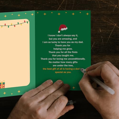 Father Christmas Card from Daughter - Funny Sarcastic Xmas Card for Dad (Variation: Father) - 8 x 5.3in
