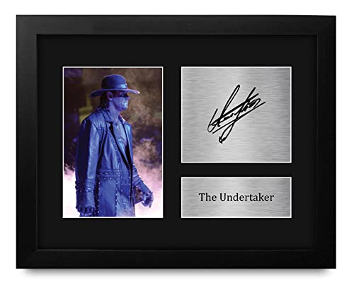 The Undertaker Framed Printed Autograph Photo, US Letter Size Display