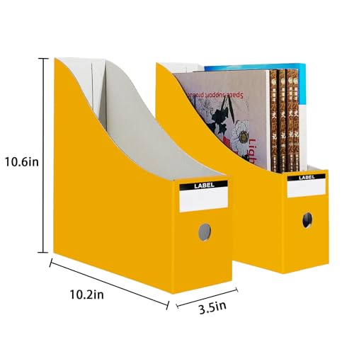 12-Pack Cardboard Magazine File Holders - Desktop Document Organizer
