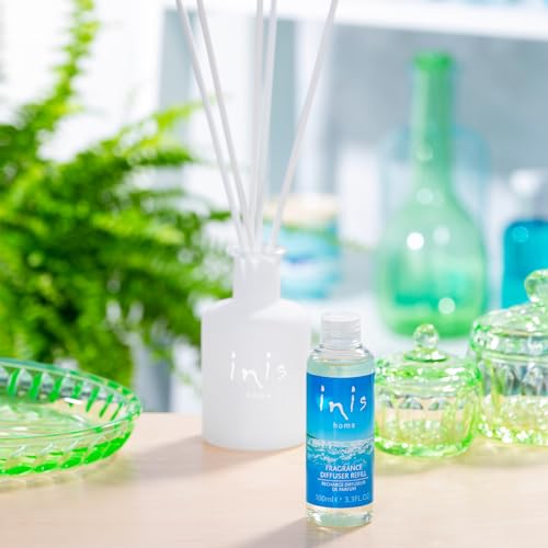 Ocean Breeze Reed Diffuser Set - 3.3oz Coastal Fragrance Oil & Glass Vessel