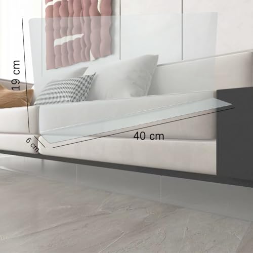 Clear Under Bed Blocker for Furniture - 8 Pack Adjustable Gap Bumper