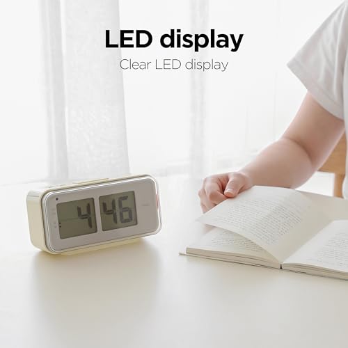 Retro Flip Clock with Alarm, Temperature, and Date Display (Red)