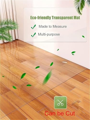 Clear PVC Floor Runner Mat - Non-Slip Hardwood & Carpet Protector, 4x5ft