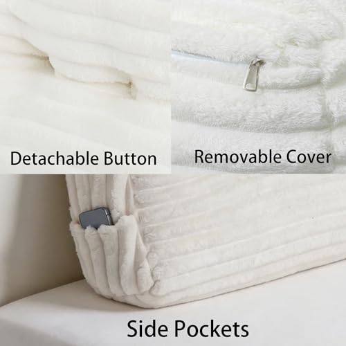 Thickened Headboard Pillow with Removable Cover - Twin XL