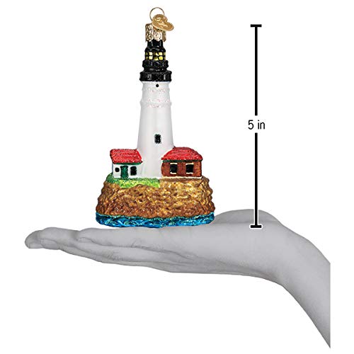 Old World Christmas Portland Head Lighthouse Glass Ornament - Handcrafted Holiday Decor