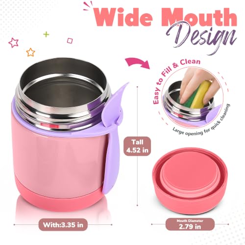 10oz Insulated Food Jar for Hot Food, Leak Proof Stainless Steel Soup Thermo