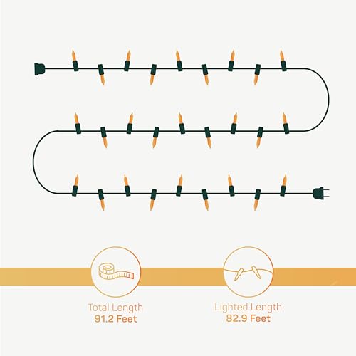 SEWANTA 400 Warm White Christmas String Lights - 100ft Indoor/Outdoor Holiday Decor