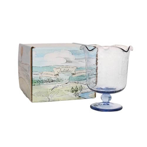 Juliska Provence 5.5-Inch Chambray Hurricane Vase Handmade Glass Decor