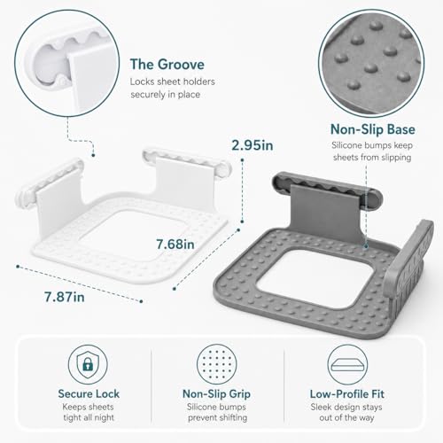 Bed Sheet Corner Fasteners - 8-Piece Set for Secure Fitted Sheets