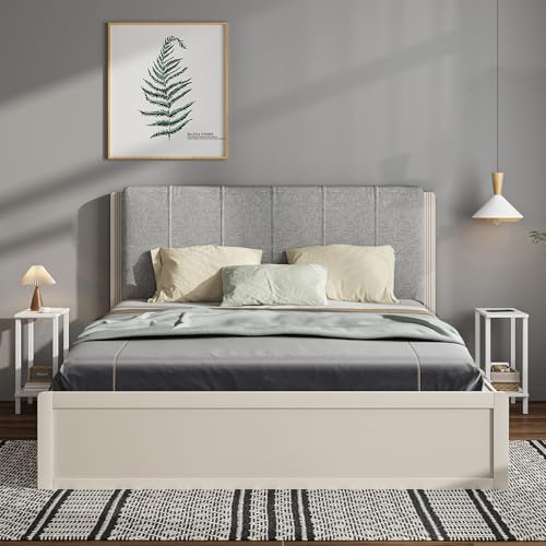 Narrow 2-Tier Side Table - Slim End Table & Nightstand for Small Spaces, White