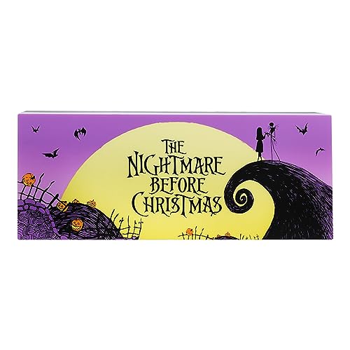 Nightmare Before Christmas Logo Light - Official Decor, 2 Modes, 12"