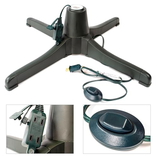 Rotating Christmas Tree Stand for Artificial Trees - 360 Degree Base