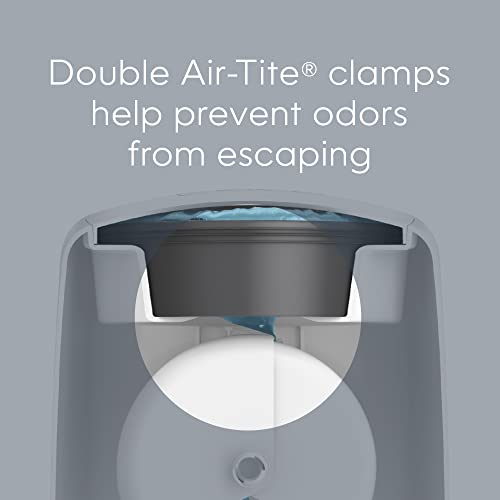 Hands-Free Odor-Lock Diaper Disposal Pail with Refill and Carbon Filter