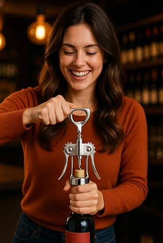 Heavy Duty Wing Corkscrew Wine Opener - Silver, Ergonomic & Durable, Pack of 2