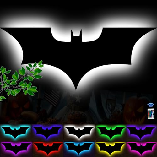 Bat Neon Sign LED Lamp 16 Colors – Adjustable Brightness, Battery-Free Night Light