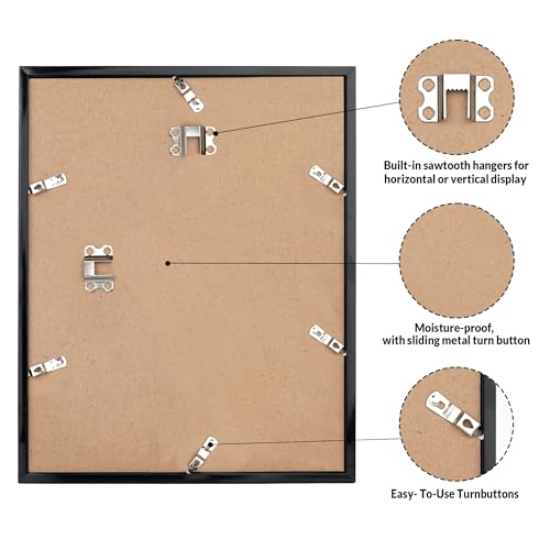LaVie Home 11x14 Picture Frame for Wall Display, Black Poster Frame