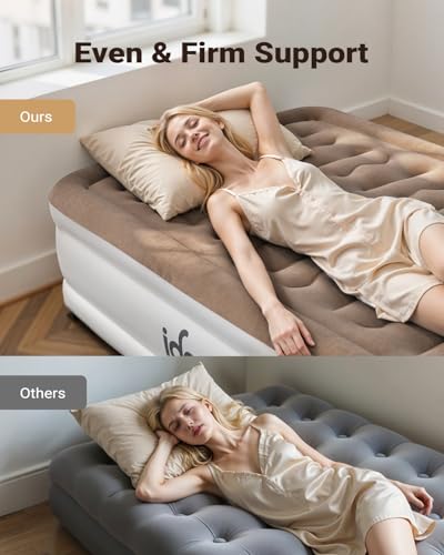 Full Size Air Mattress with Built-in Pump | Fast Inflation & Waterproof