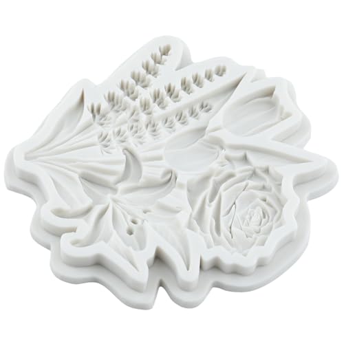 QDMOLDS Flower Silicone Mold Lavender Tulip Rose Lily - Style I