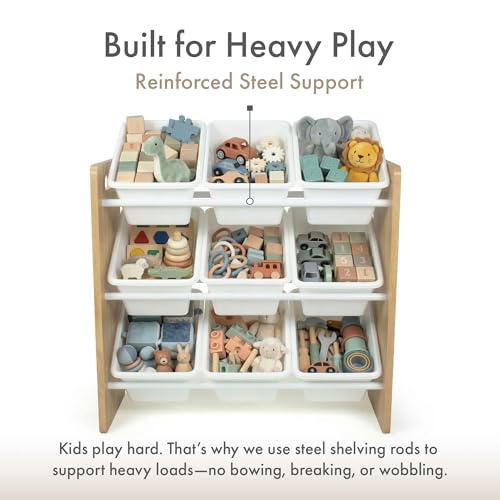 3-Tier Kids Toy Organizer with 9 Removable Bins & Anti-Tip Safety Kit