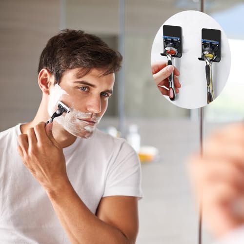 Heavy Duty Self-Adhesive Razor Holder Hooks - 2 Pack