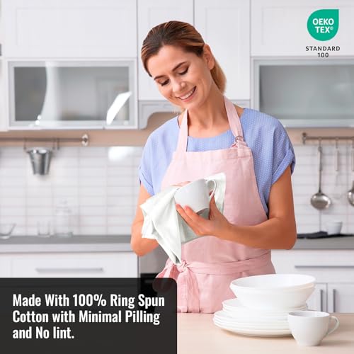 12-Pack Flour Sack Towels, 28x28 Inch 100% Cotton Kitchen Dish Towels