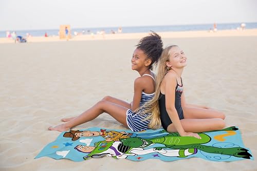 Toy Story Kids Beach Towel - 28x58 Inch Ultra-Soft Cotton, Official Licensed Multi Design