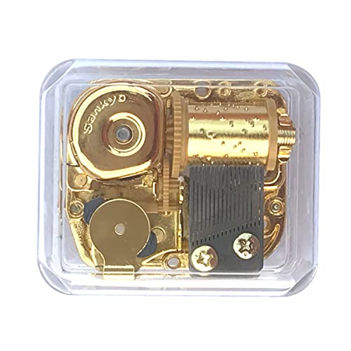 Clear Acrylic Wind-Up Music Box with 18-Note Sankyo Musical Movement