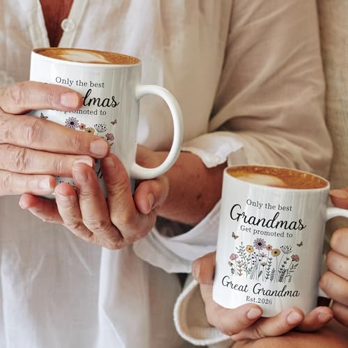 Nestura Great Grandma Mug est.2026 — Pregnancy Reveal Gift, Christmas, Birthday, Mother’s Day