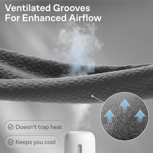 Queen Bamboo Cooling Mattress Protector - Gray, 100% Waterproof Deep Pocket