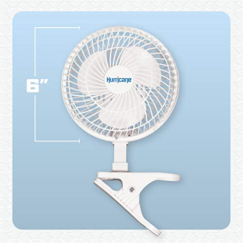 6-Inch Portable Mini Clip-On Fan with 2 Speeds and Adjustable Tilt