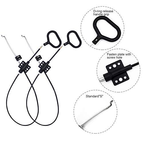Universal Recliner Cable Replacement with D-Ring Pull Handle (2 Pack)