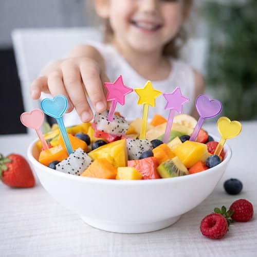 30 Kids Fruit Picks Reusable Bento Box Food Forks for Lunch