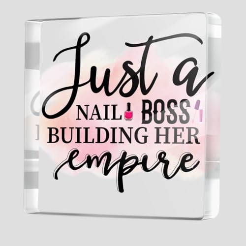 Boss 0604 Nail Tech Gifts for Women - Funny Lady Boss Acrylic Sign 4x4