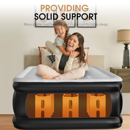 Twin Air Mattress with Built-in Pump - 18" Raised, 330lbs Capacity