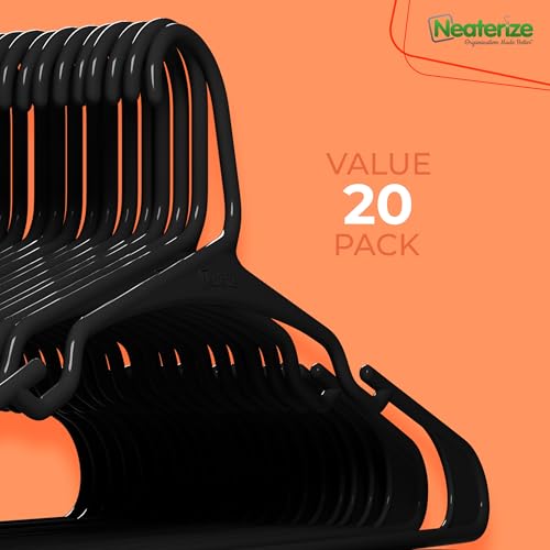 Plastic Clothes Hangers 20 Pack Heavy Duty Space Saving Coat Hangers Aqua