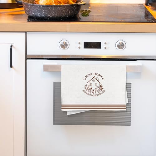 Flower House Kitchen & Bathroom Decorative Hand Towels, Housewarming Gift, 16x24 Inches