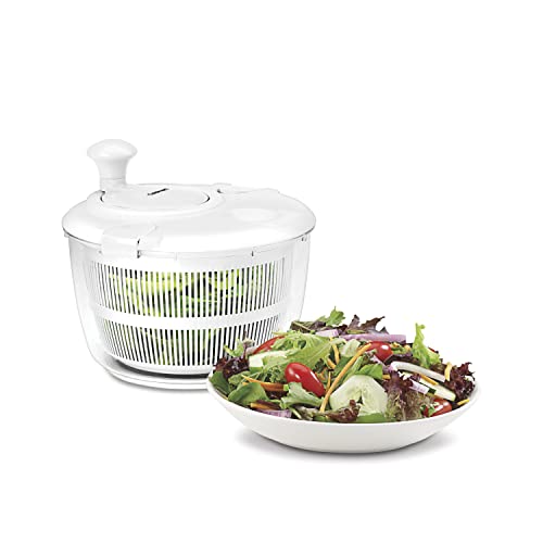 Cuisinart Large Salad Spinner- Wash, Spin & Dry Salad Greens, Fruits & Vegetables, 5qt, CTG-00-SASW White