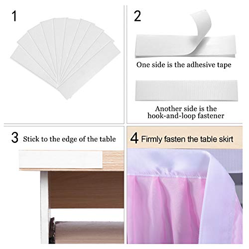 Pastel Rainbow Chiffon Table Skirt for 6ft Rectangle Party Tables
