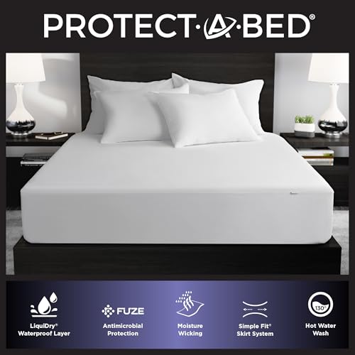 Waterproof Mattress Protector for Queen Size Mattresses - 11-18 Inch Deep, Breathable Fabric