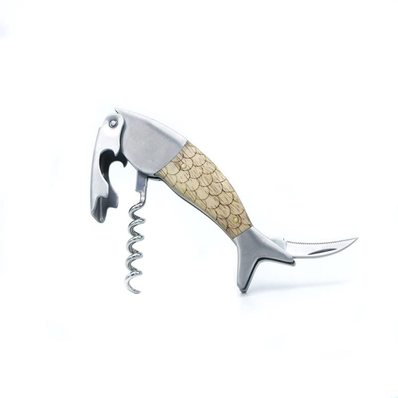 FAFAXOXO Unique Fish Corkscrew Wine Opener - Professional Waiters Bottle Opener