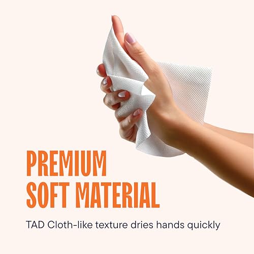 High Capacity Industrial Paper Towels - 800 Sheets, 6 Rolls, TAD Fabric