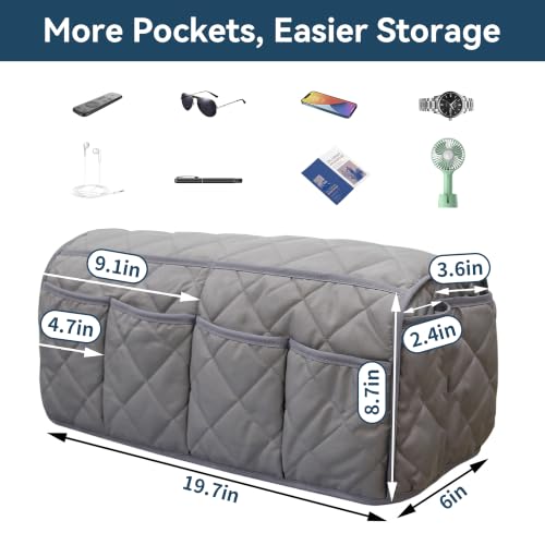 Armchair Caddy Sofa Armrest Organizer with 18 Pockets for Remote and Phone