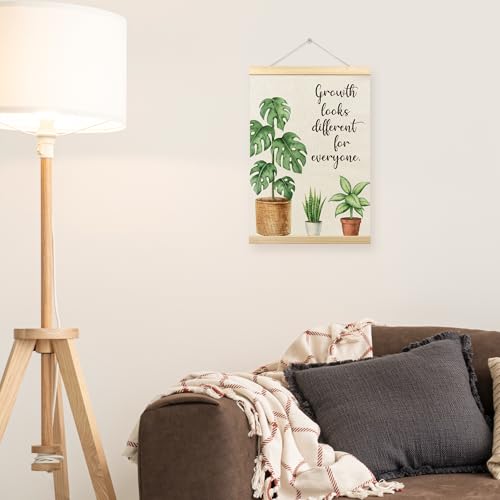 TLESKE Mental Health Wall Art Poster with Wood Hanger Frame 12x16